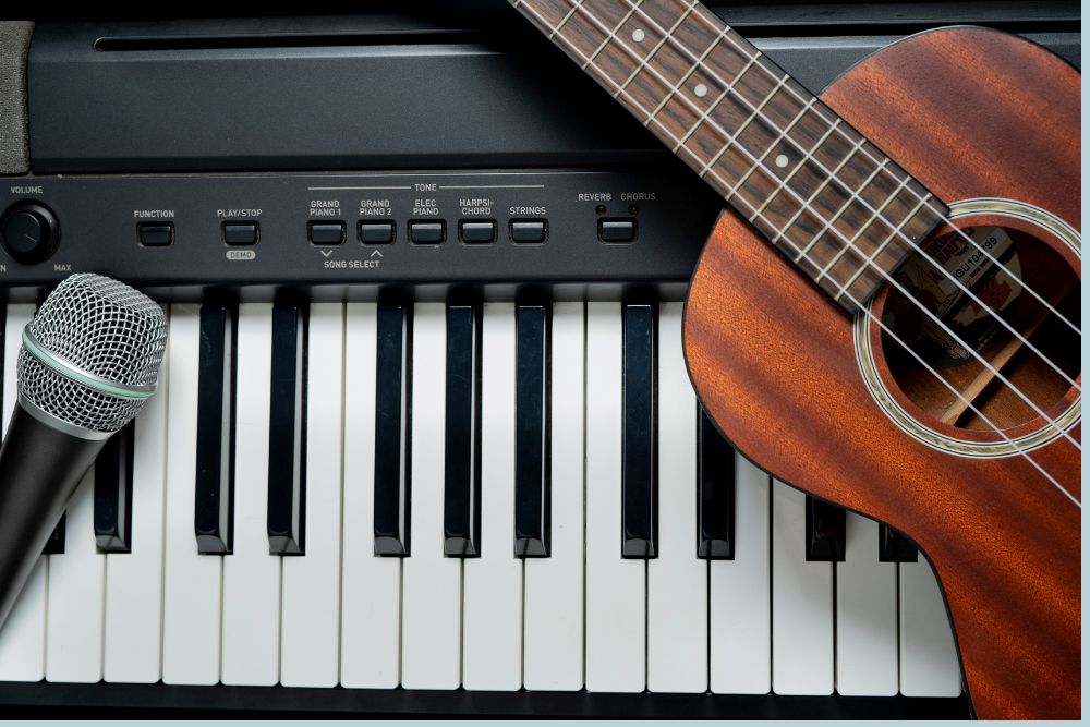 piano guitare et micro