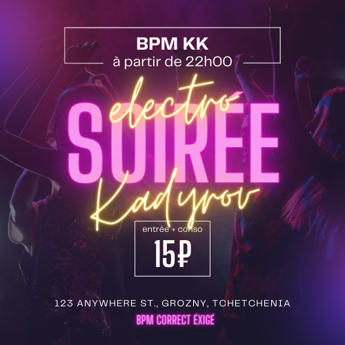 Invitation à une soirée musique en Tchétchénie
